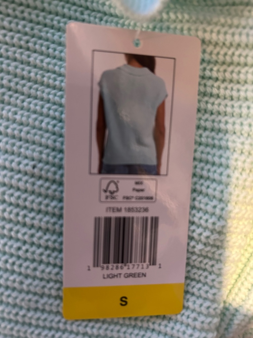 Weatherproof Mint Green Polo Knit Vest- beautiful color for spring - Picture 6 of 6